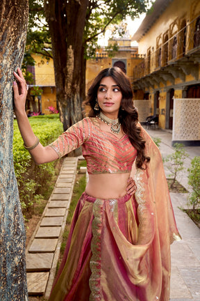 Regal Elegance in Carika Silk Lehenga Choli
