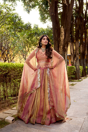 Regal Elegance in Carika Silk Lehenga Choli