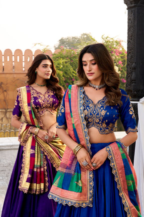 luxurious Vichitra Silk Lehenga Choli