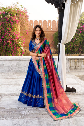 luxurious Vichitra Silk Lehenga Choli