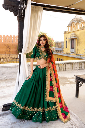 luxurious Vichitra Silk Lehenga Choli