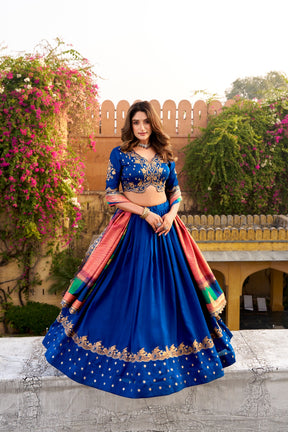 luxurious Vichitra Silk Lehenga Choli