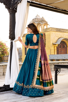 luxurious Vichitra Silk Lehenga Choli