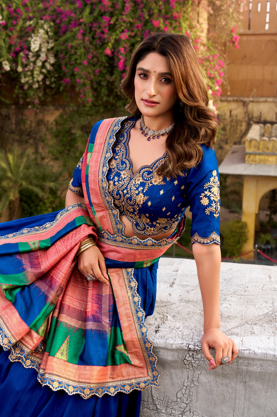 luxurious Vichitra Silk Lehenga Choli