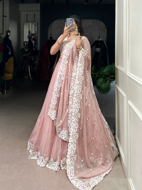 Premium Pink Silk Lehenga Choli for Bridemaids