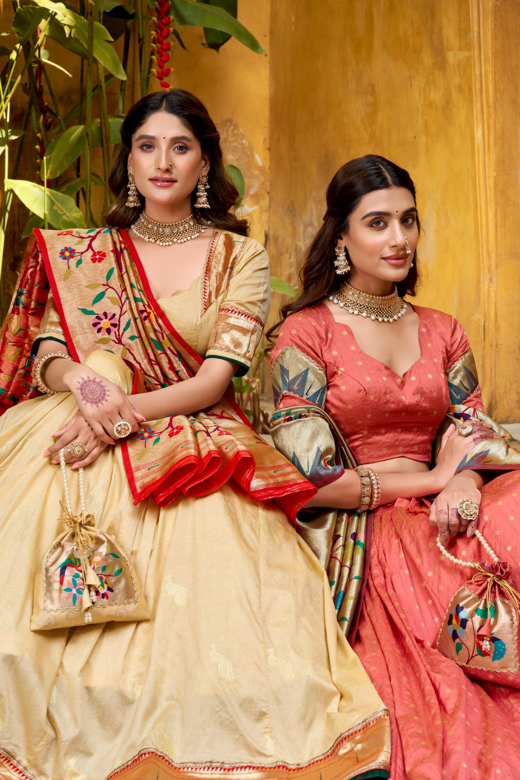 Royal Silk Paithani Lehenga Choli for Bridemaids