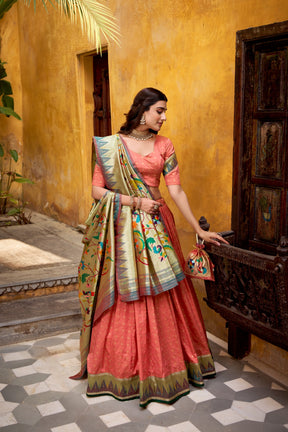 Royal Silk Paithani Lehenga Choli for Bridemaids