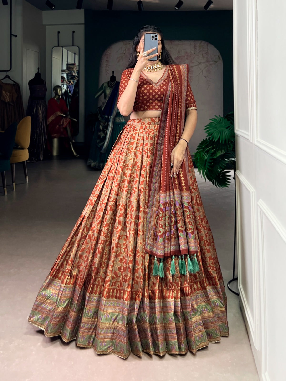 Tasar Silk Lehenga Choli Collection