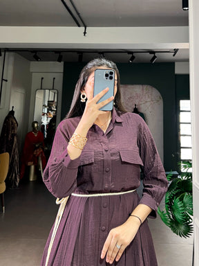 Soft Look Crackle One-Piece Dress