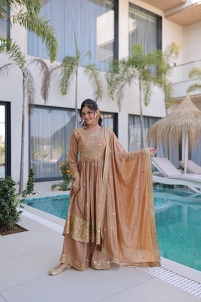 Premium Designer Ready-to-Wear Top Sharara Dupatta Set