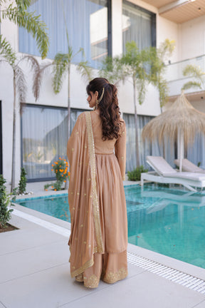 Premium Designer Ready-to-Wear Top Sharara Dupatta Set