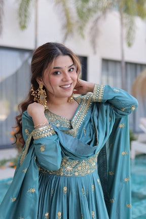 Premium Designer Ready-to-Wear Top Sharara Dupatta Set