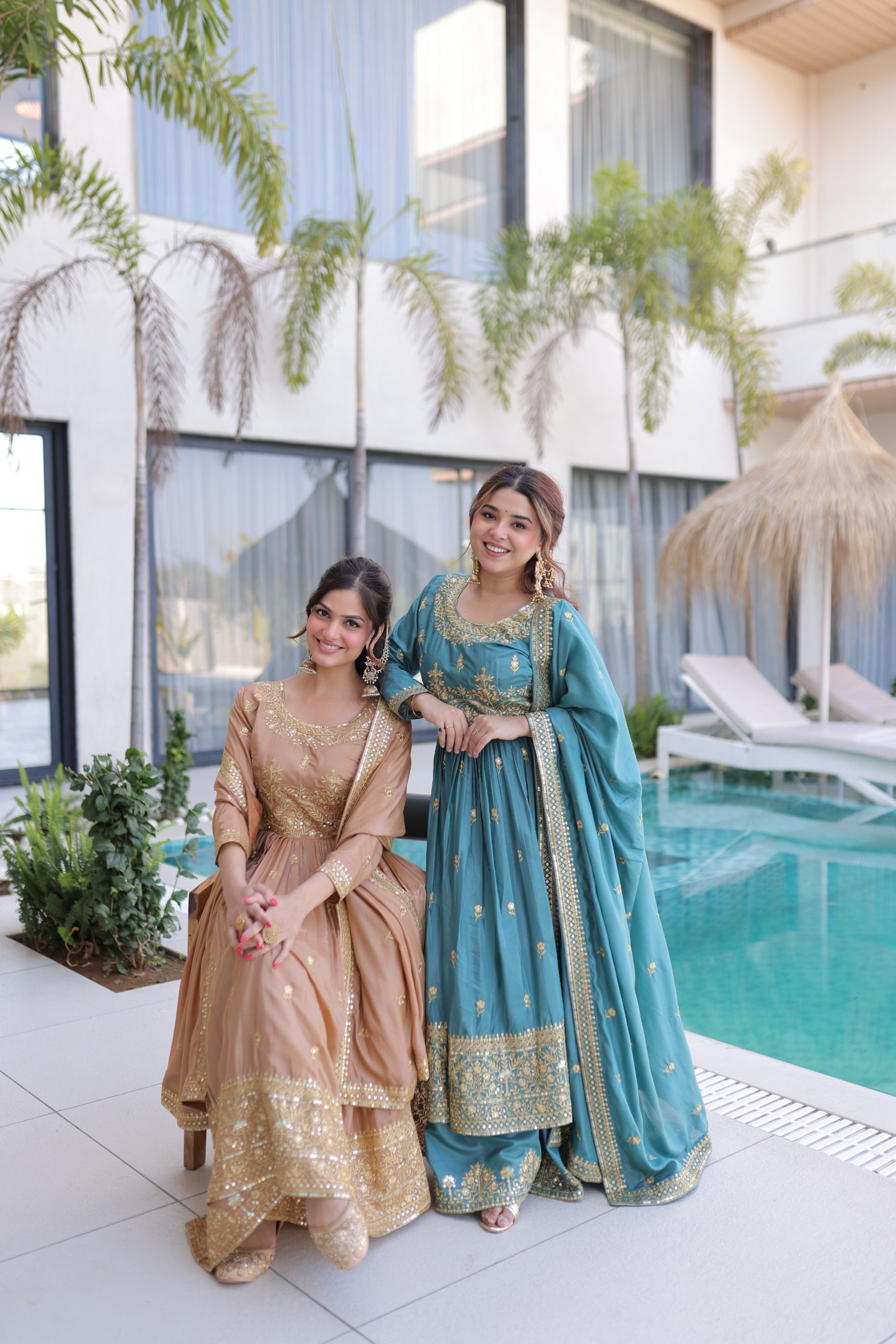 Premium Designer Ready-to-Wear Top Sharara Dupatta Set