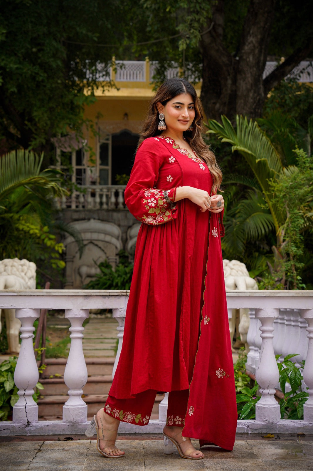 Chanderi Silk Elegance with Organza Grace