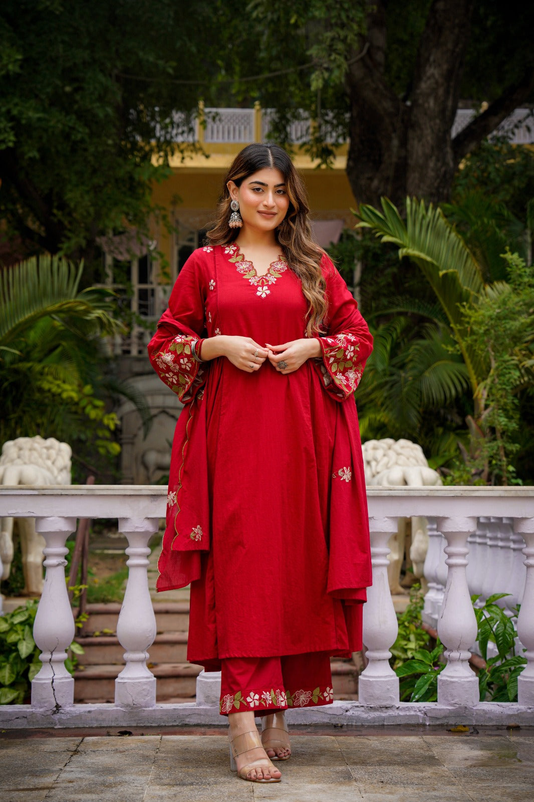 Chanderi Silk Elegance with Organza Grace