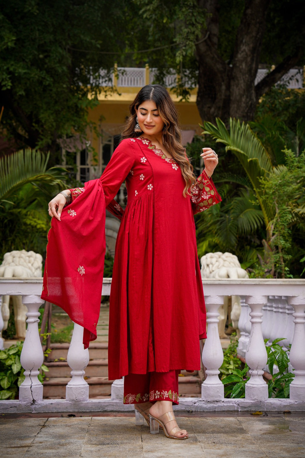 Chanderi Silk Elegance with Organza Grace