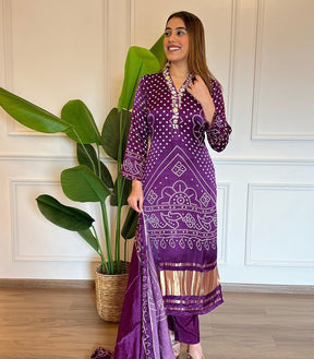 Elegant Viscose Kurti Pant Dupatta Set