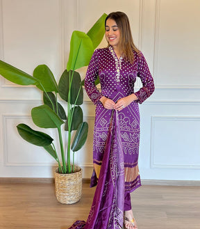 Elegant Viscose Kurti Pant Dupatta Set