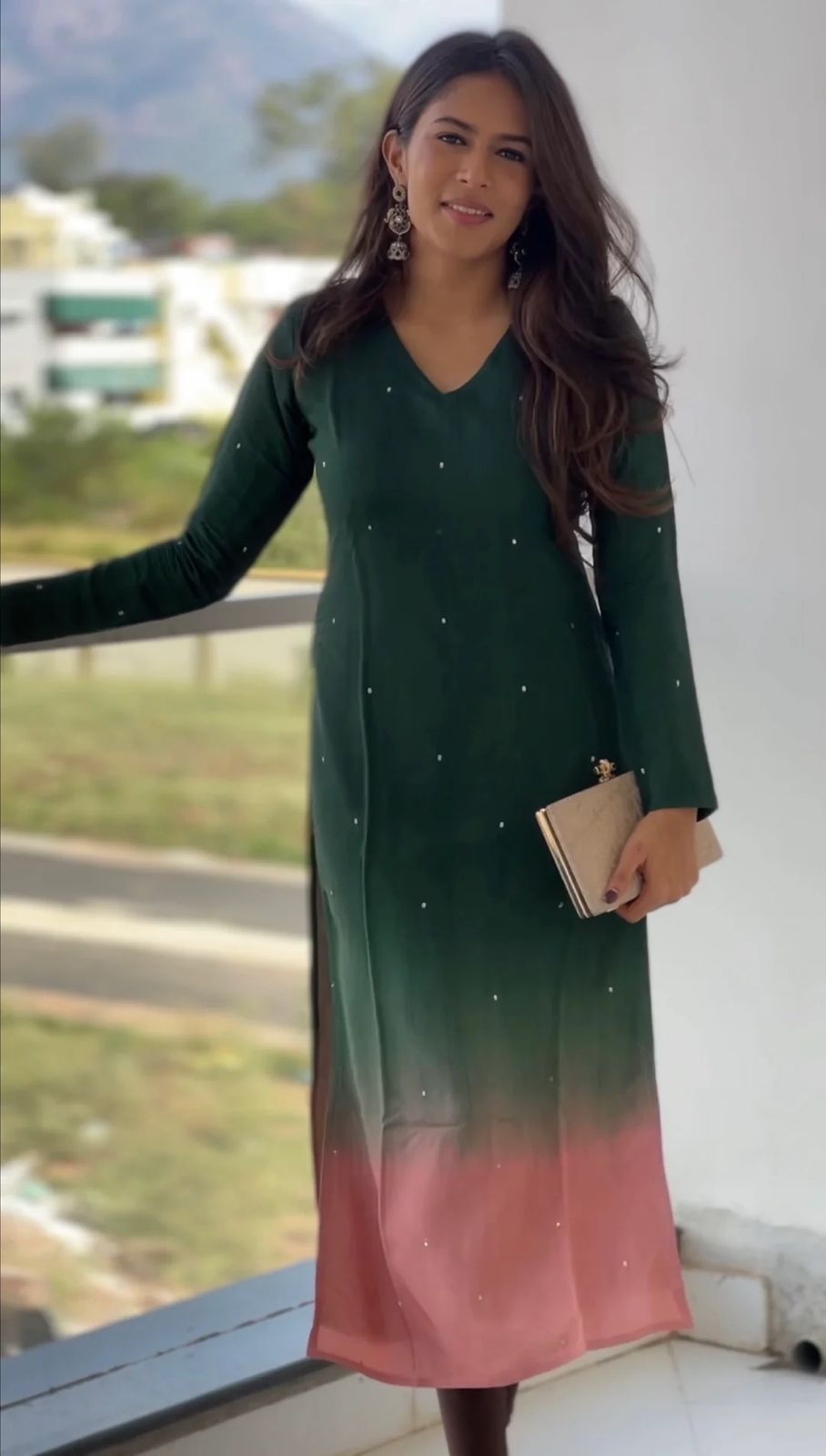 Premium Sequins Work Daily Wear Kurti