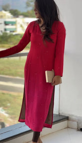 Premium Sequins Work Daily Wear Kurti