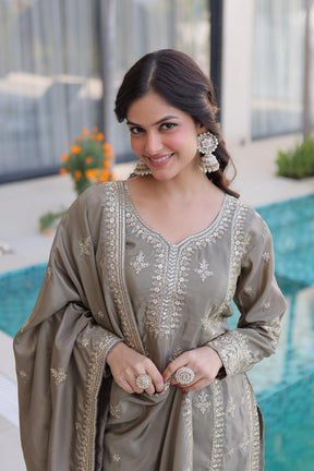 ReadyMade Ho Silk Top-Pant with Dupatta Set