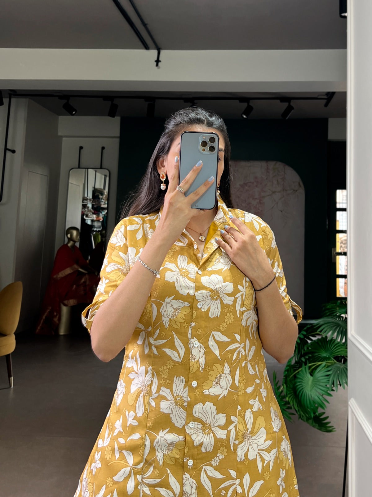 Coral Bloom Chanderi Suit Set