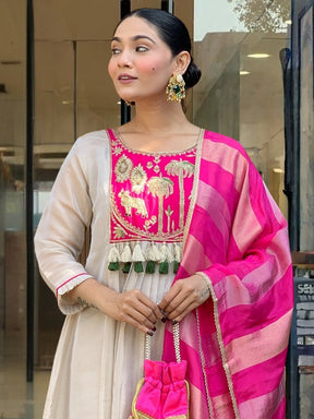 Designer Kurti Pant Dupatta Set