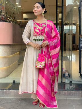 Designer Kurti Pant Dupatta Set