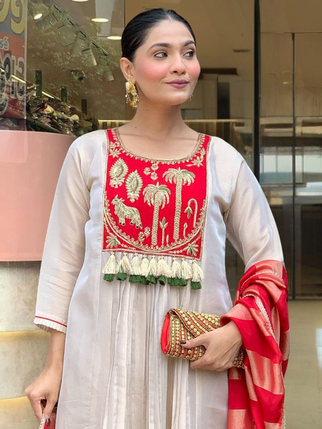 Designer Kurti Pant Dupatta Set