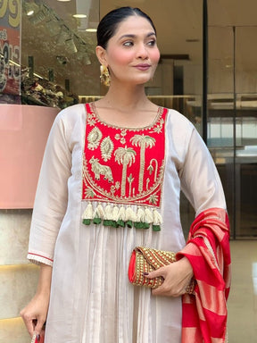 Designer Kurti Pant Dupatta Set