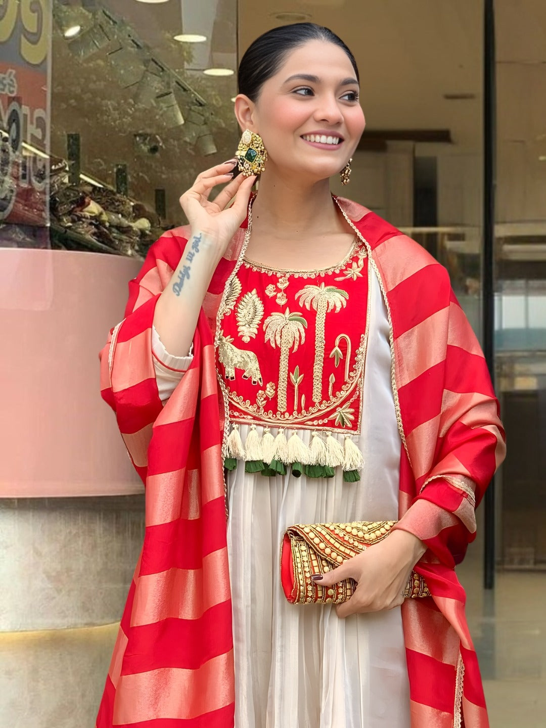 Designer Kurti Pant Dupatta Set