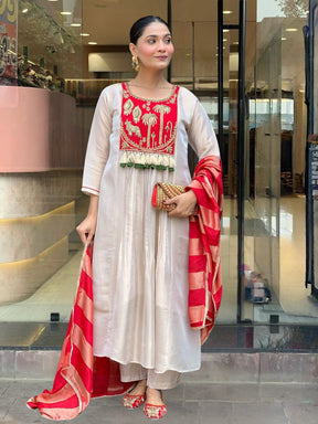 Designer Kurti Pant Dupatta Set