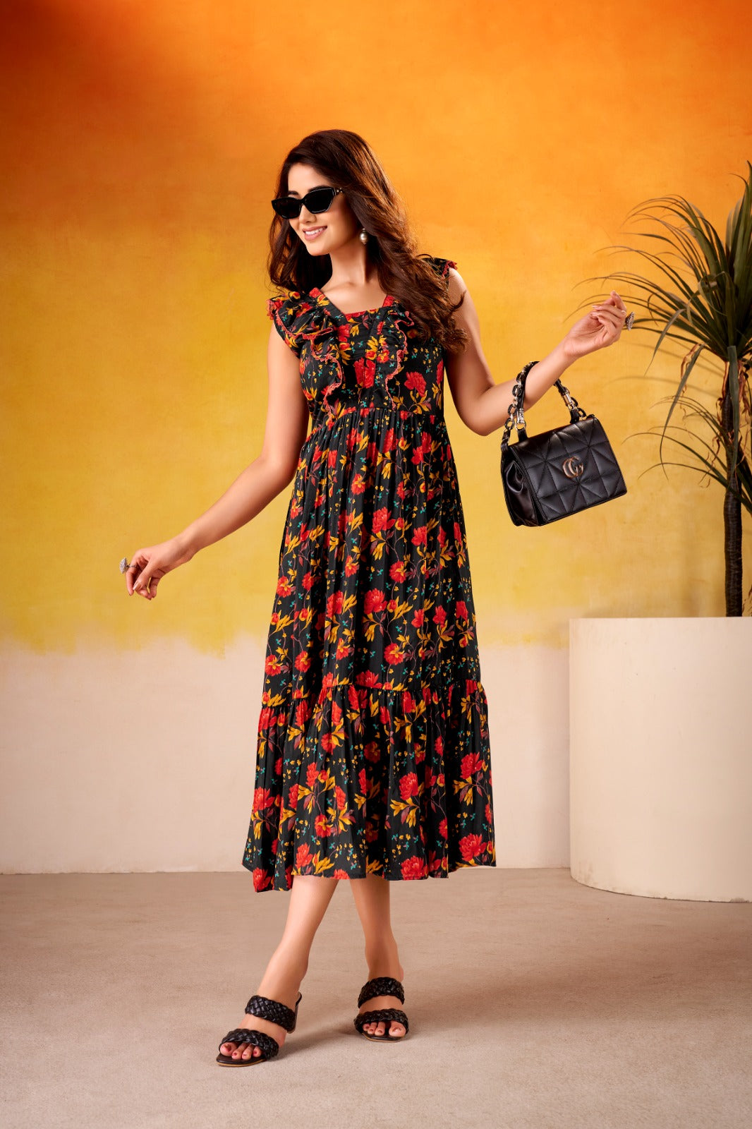 Maslin Silk Floral Frock Collection