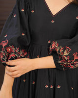 BLACK ANARKALI GOWN WITH DUPATTA