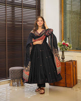 BLACK ANARKALI GOWN WITH DUPATTA