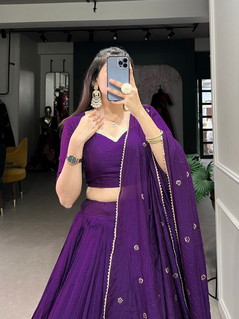 Pure Chanderi Lehenga Choli