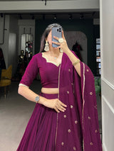 Pure Chanderi Lehenga Choli