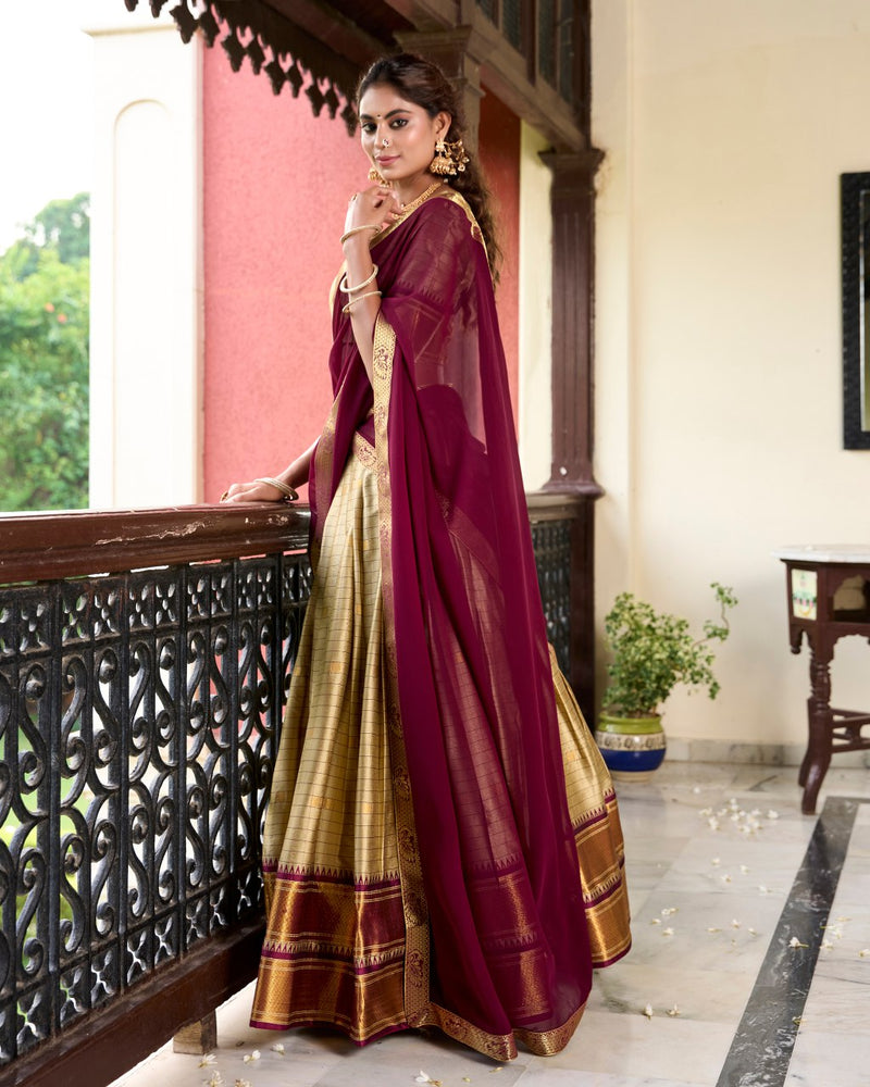 Paithani Artistry in Cotton Silk