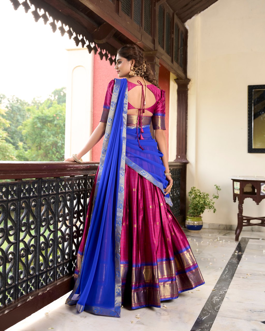 Paithani Artistry in Cotton Silk