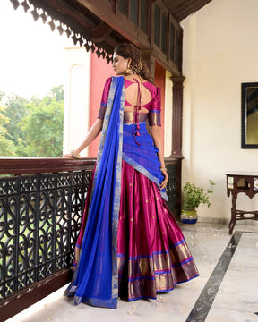 Paithani Artistry in Cotton Silk