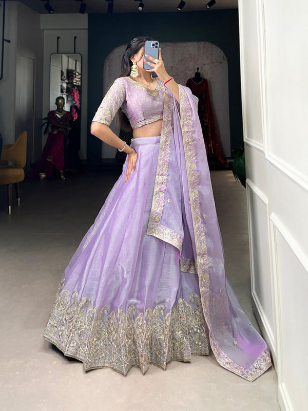 Lavender Burberry's Bridesmaid Lehenga