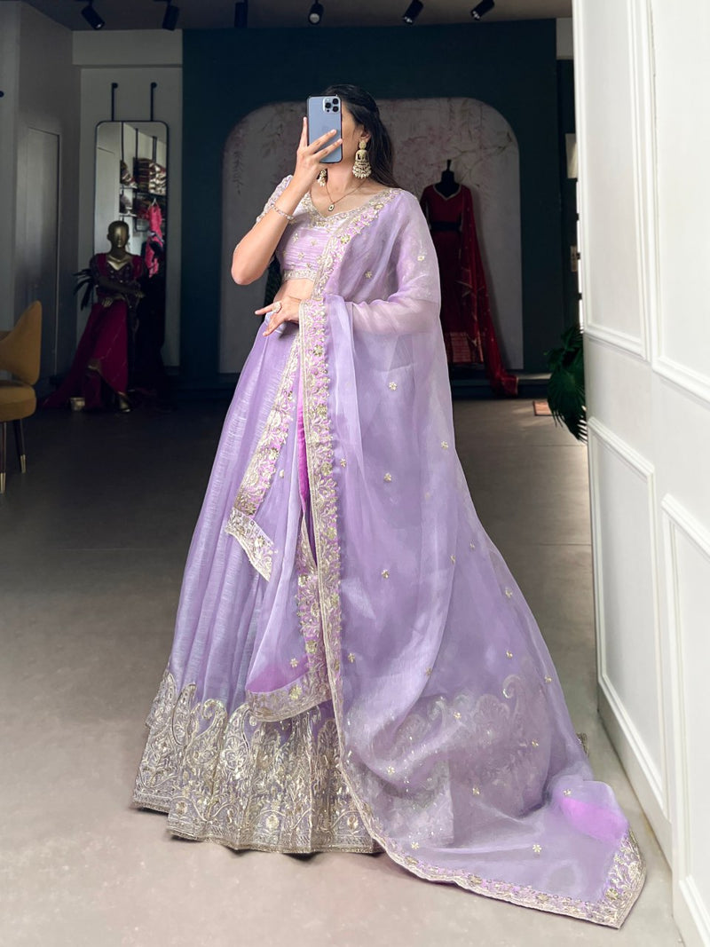 Lavender Burberry's Bridesmaid Lehenga