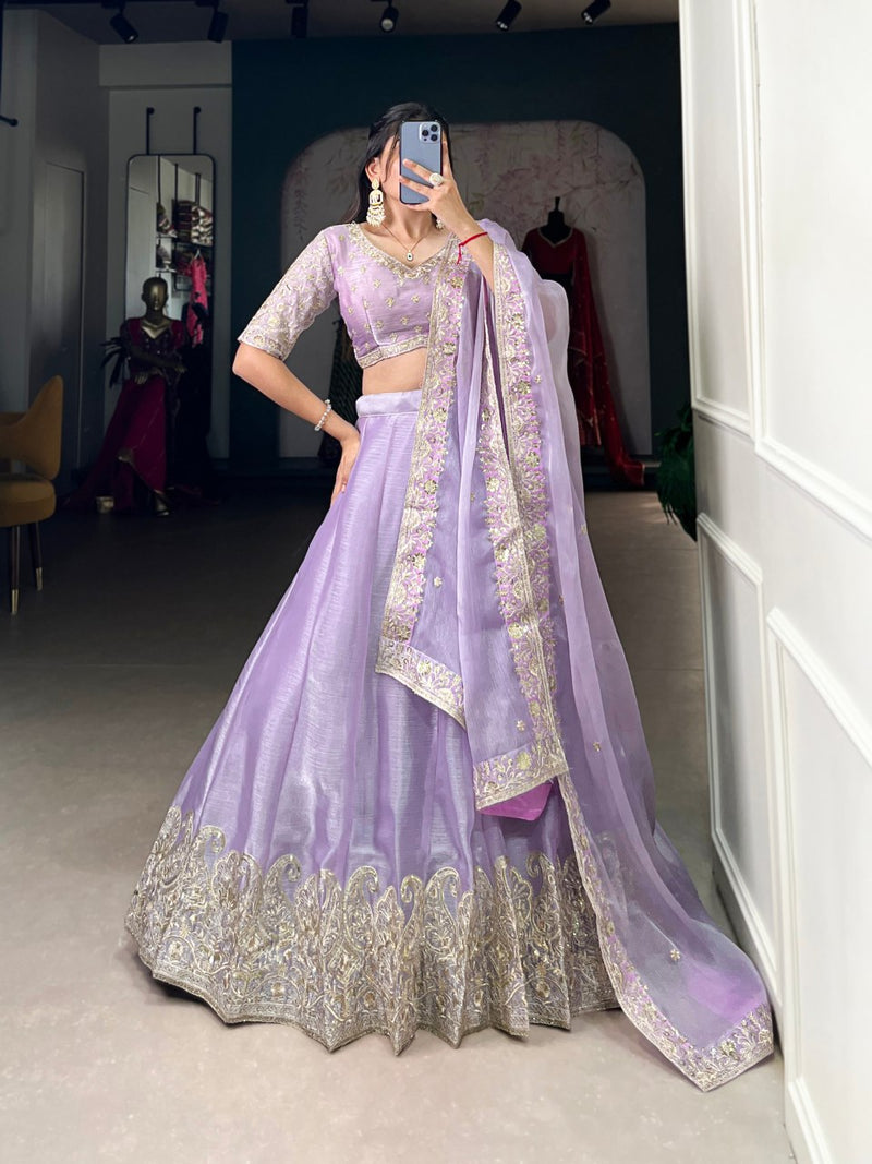 Lavender Burberry's Bridesmaid Lehenga