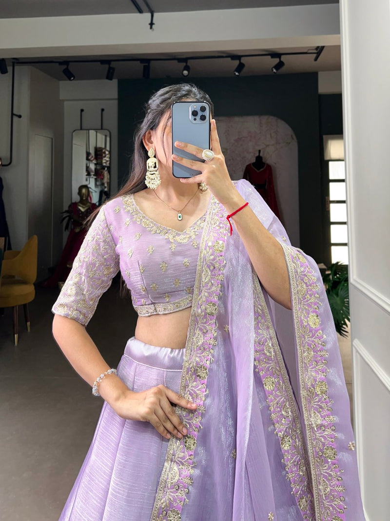 Lavender Burberry's Bridesmaid Lehenga