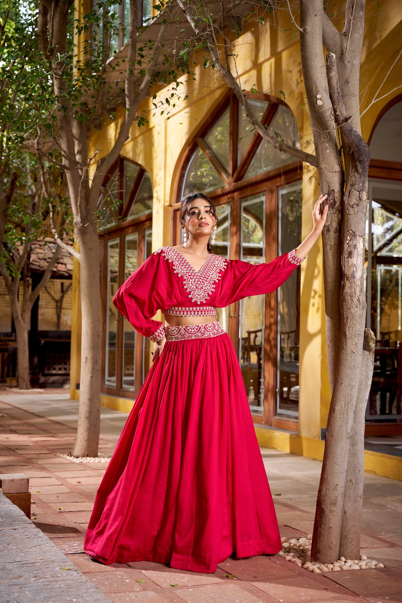 Vichitra Silk Co-Ord Set Lehenga for Bridemaids