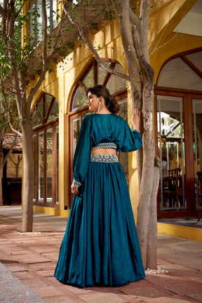 Vichitra Silk Co-Ord Set Lehenga for Bridemaids