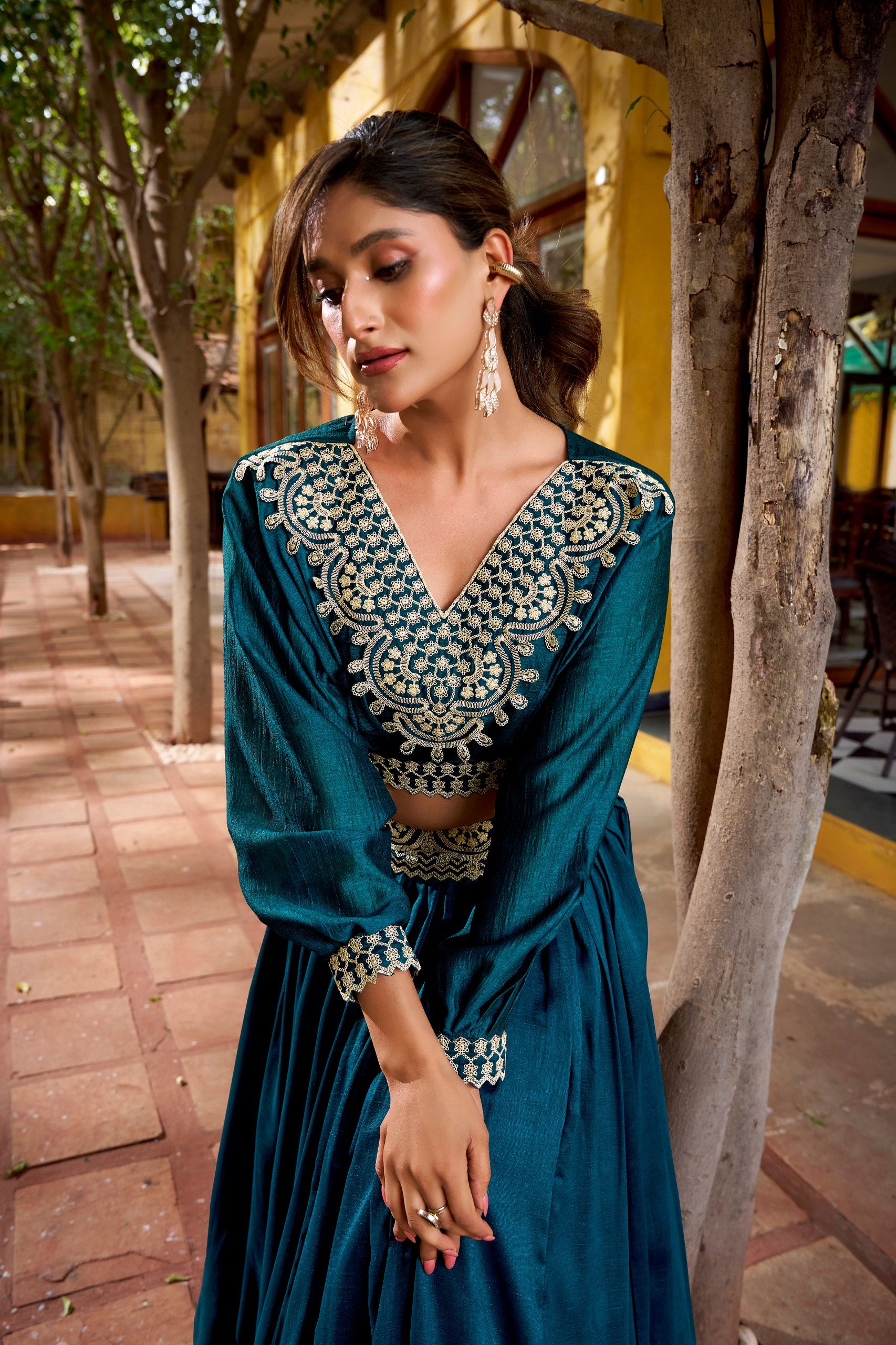 Vichitra Silk Co-Ord Set Lehenga for Bridemaids