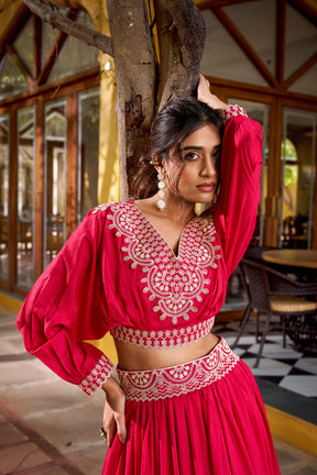 Vichitra Silk Co-Ord Set Lehenga for Bridemaids
