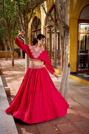 Vichitra Silk Co-Ord Set Lehenga for Bridemaids
