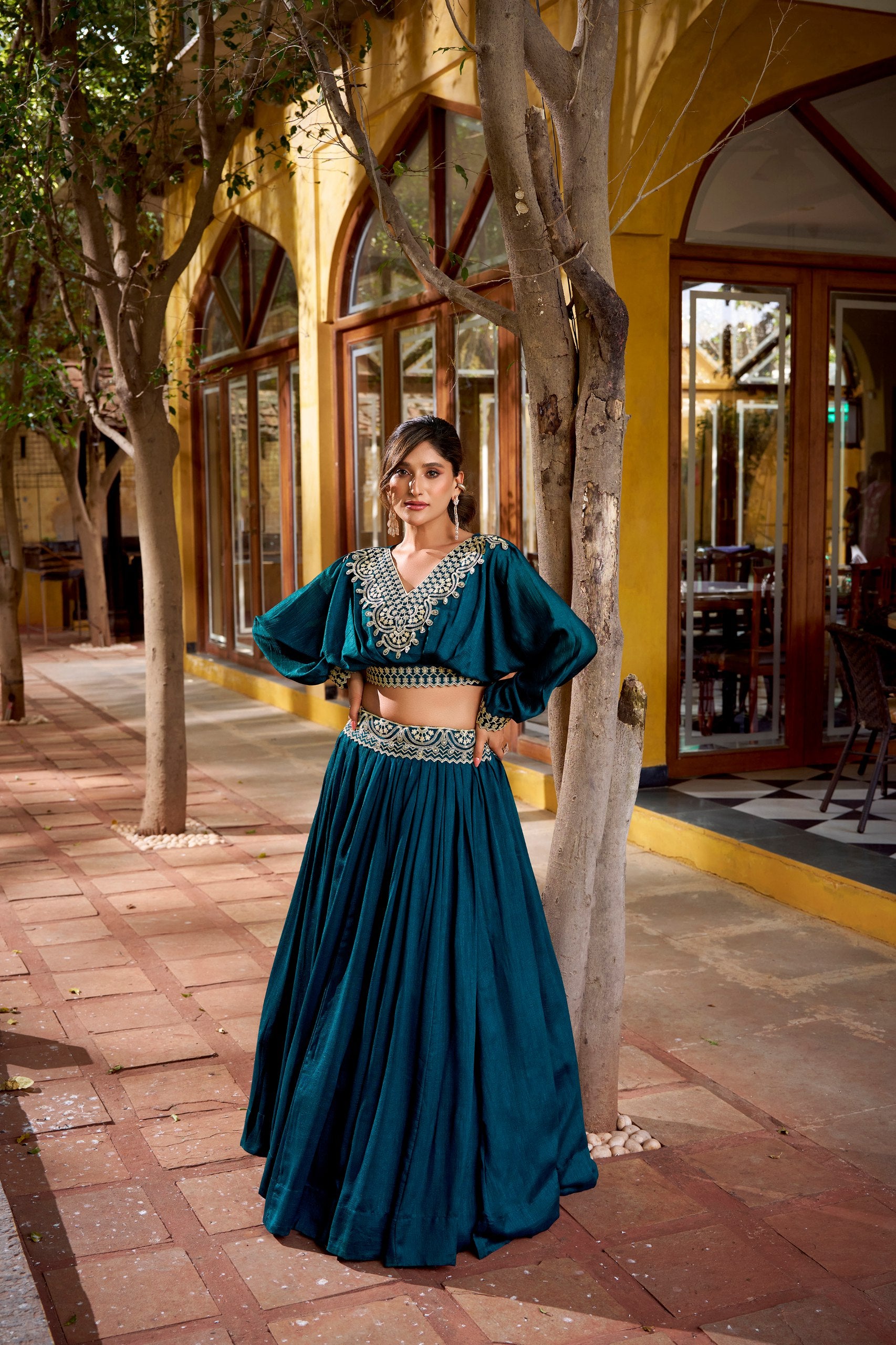 Vichitra Silk Co-Ord Set Lehenga for Bridemaids